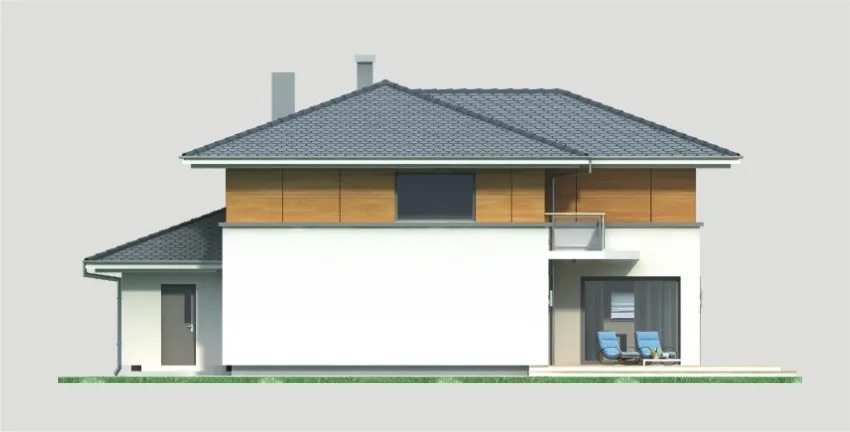 projekt domu ALEKSANDRAMODERNB2G - elewacja
