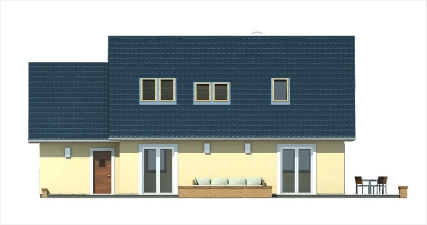 projekt domu SOSENKA1B1G - elewacja