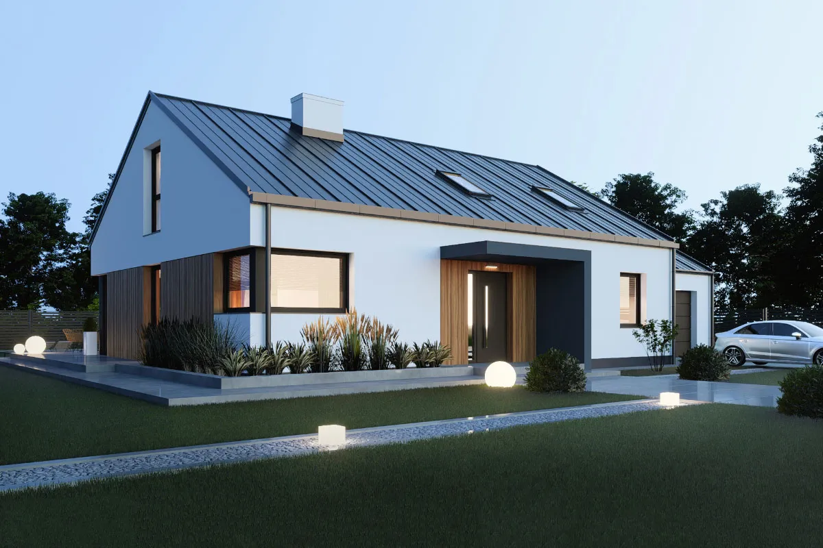 Projekt domu Elsa 2B modern - wizualizacja bryły