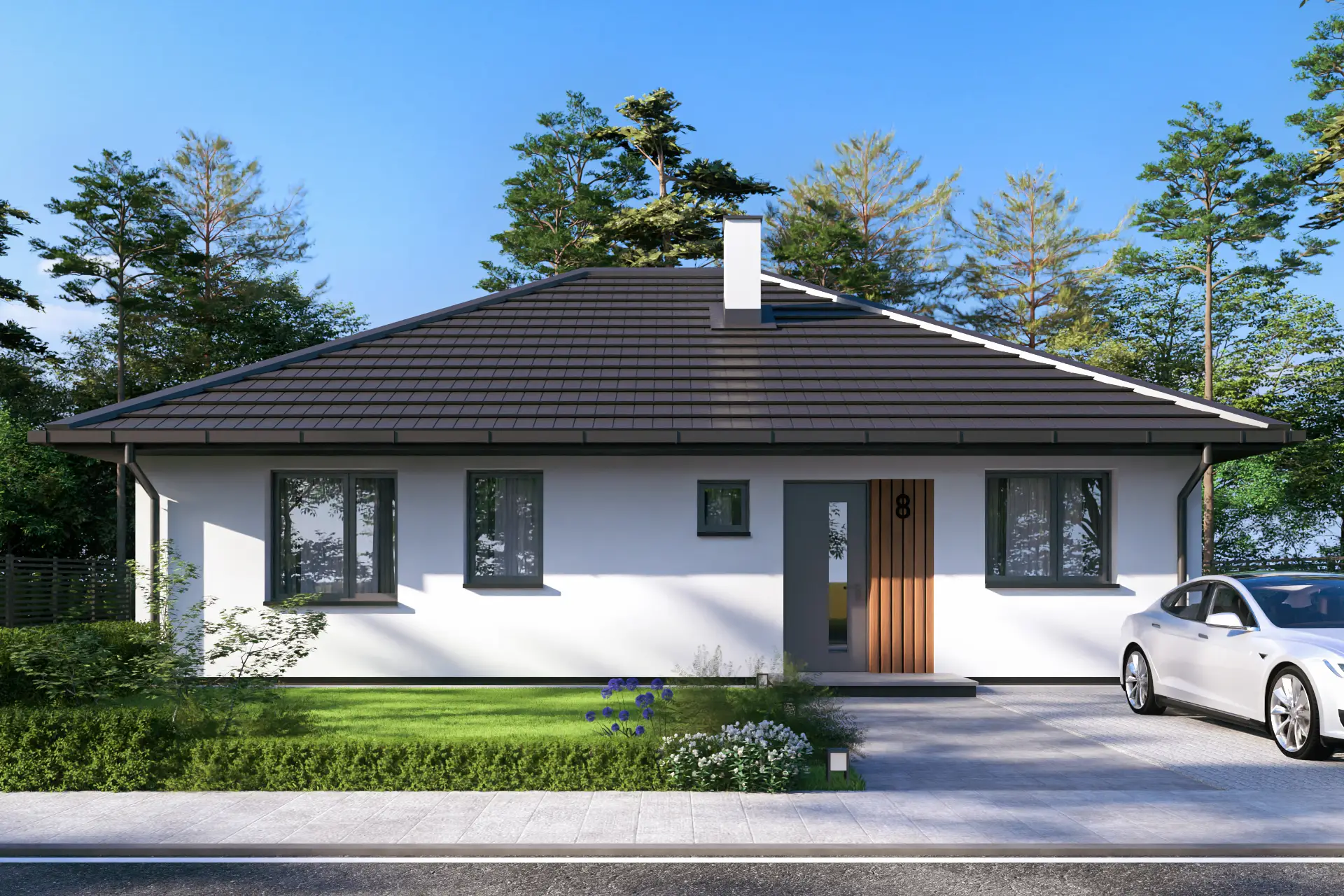 Projekt domu Filemon B - wizualizacja bryły