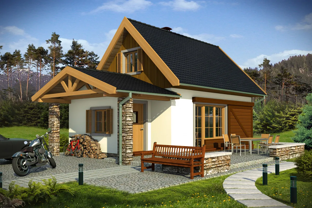 Projekt domu Jacek A - wizualizacja bryły