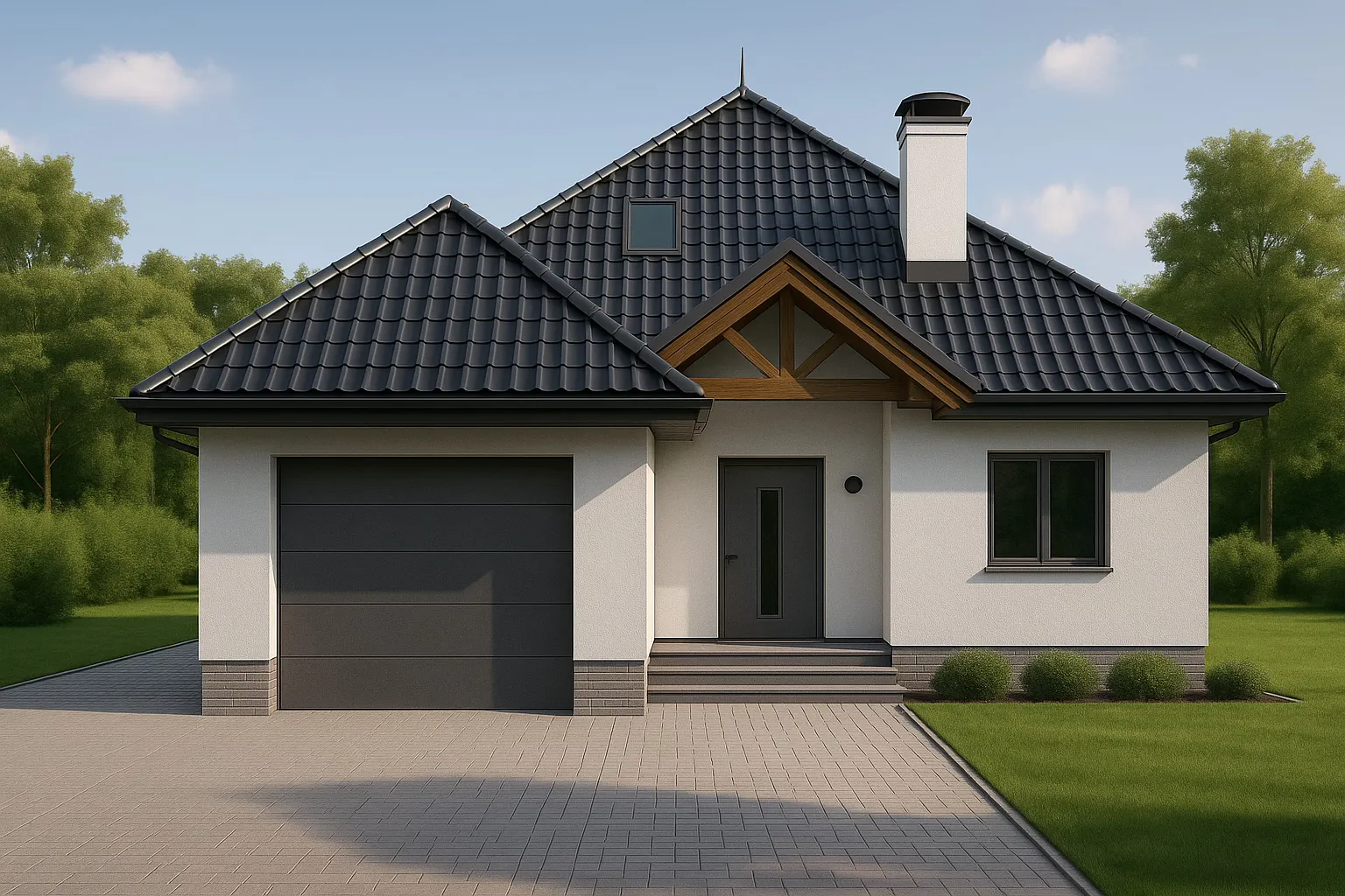 Projekt domu Magnolia C - bok budynku