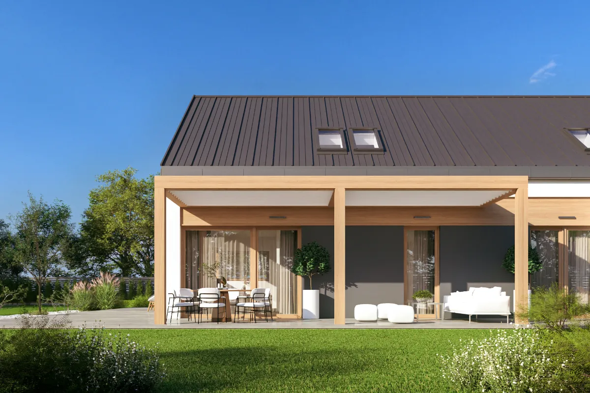 Projekt domu Nowa Forma 1 - zbliżenie na budynek