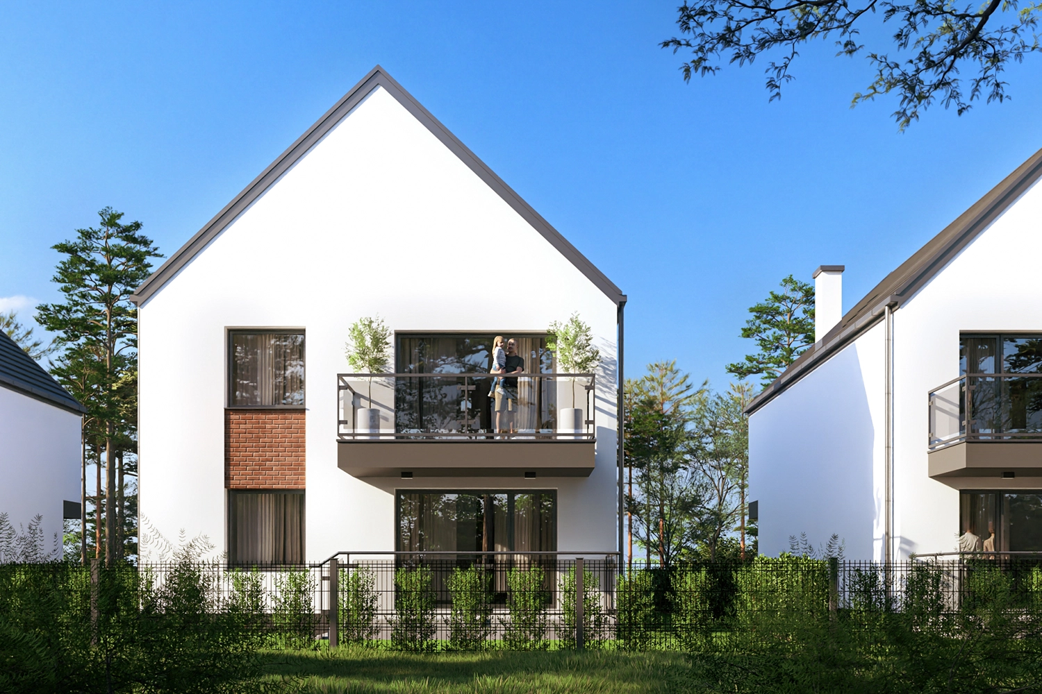 projekt domu Madera - piętrowy o powierzchni do 160 metrów - widok od ogrodu