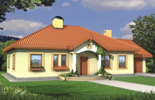 projekt domu SIELANKA2B1G - wizualizacja
